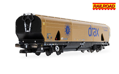 Hornby R60322 Drax - Biomass - Wagon - Gold Livery (Drax 50th Anniversary) - Chester Model Centre