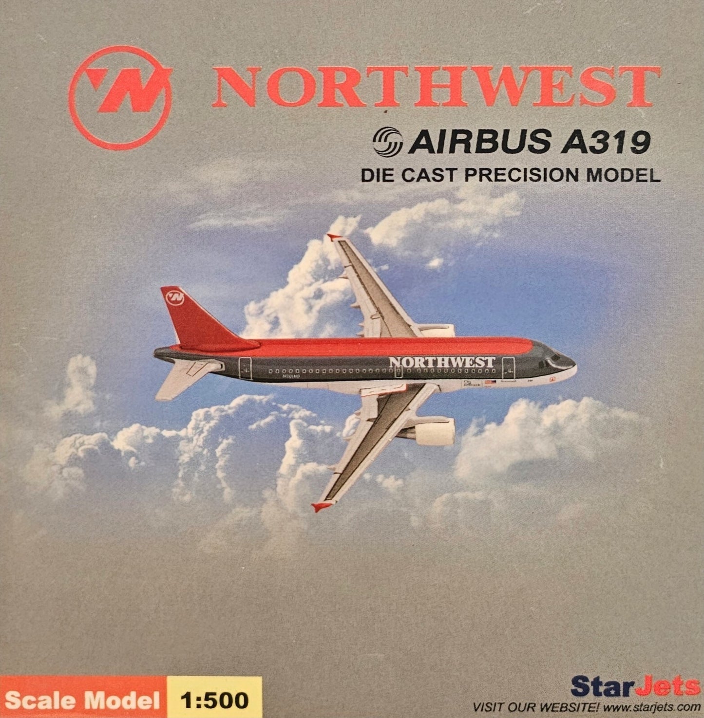StarJets 1:500 Northwest Airbus A319 3557520 - Chester Model Centre