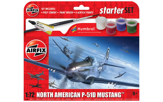 Airfix A55013 1:72 North American P-51D Mustang Starter Set - Chester Model Centre