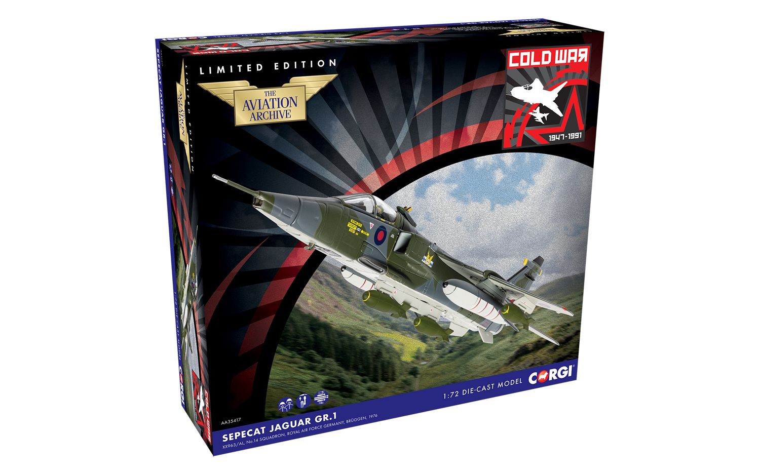 CORGI AA35417 SEPECAT Jaguar GR.1 XX963/AL, No.14 Squadron - Chester Model Centre
