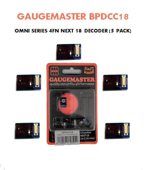 Gaugemaster BPDCC18 Multi OMNI Series 4fn Next18 Decoder (5 Pack) - Chester Model Centre