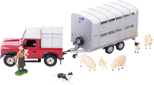 Britains Farm Series 1:32 Scale 43138A2 Land Rover Sheep Farmer Set - Chester Model Centre
