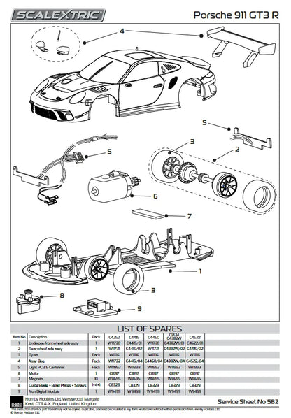 SCALEXTRIC C4522 Porsche 911 GT3 R - ACI Motorsports 2023 - Chester Model Centre