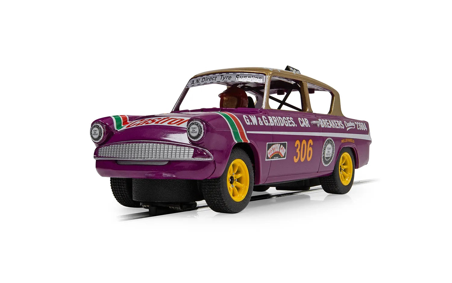 Scalextric C4584 Ford Anglia 105e George Polley 306 - Chester Model Centre
