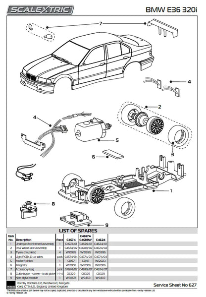SCALEXTRIC C4624 BMW 320i - STW 1998 - Jagermeister - Chester Model Centre