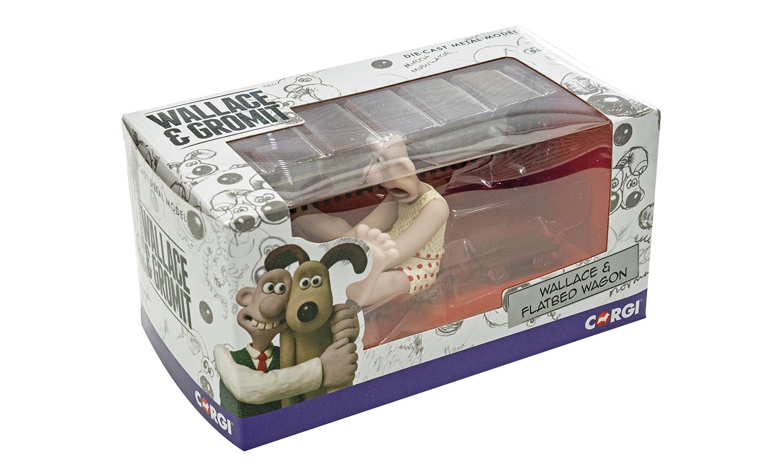 CORGI CC80604 Wallace & Gromit - The Wrong Trousers - Wallace & Flatbed Wagon - Chester Model Centre