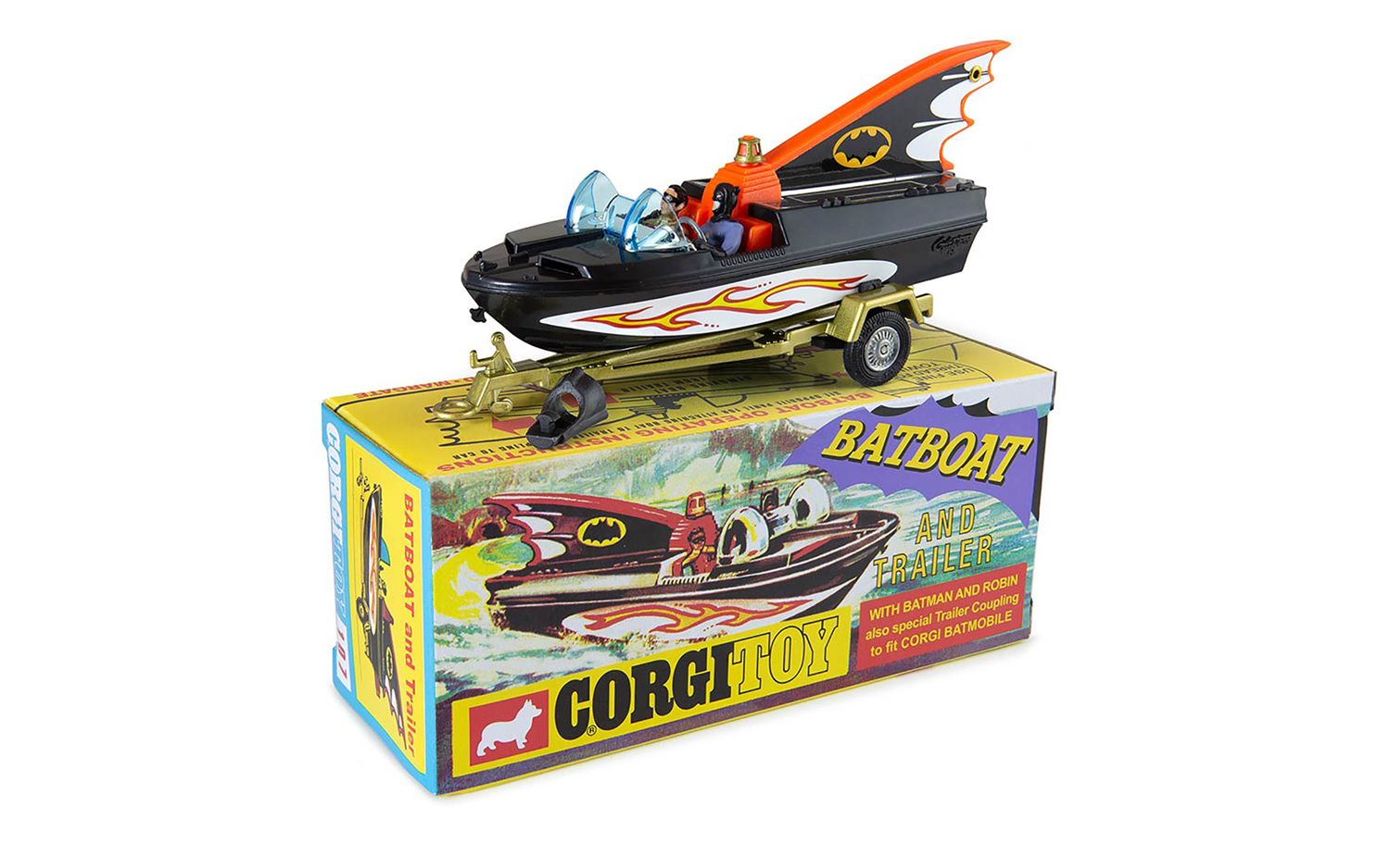 CD54321062 Corgi Toys 107 - Bat Boat With Batman & Robin (Reissue) TV and Film - Chester Model Centre