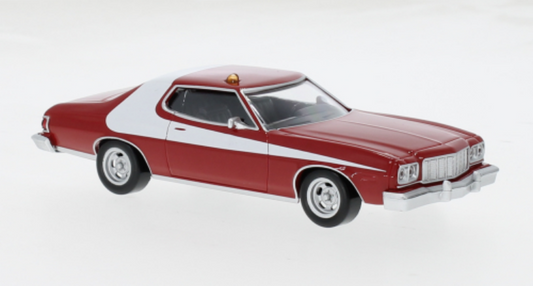 NOREV Red & White Ford Gran Torino 1975 car 1:43 - Chester Model Centre