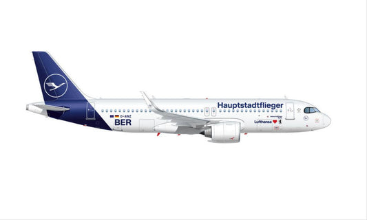 Herpa HA613156 Snapfit Airbus A320neo Lufthansa D-AINZ Berlin (1:200) - Chester Model Centre