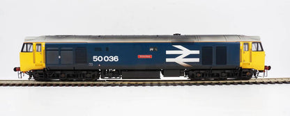Heljan 7mm (O Gauge) 4030 - Class 50 036 'Victorious' BR Large Logo Blue Weathered Diesel Locomotive - Chester Model Centre