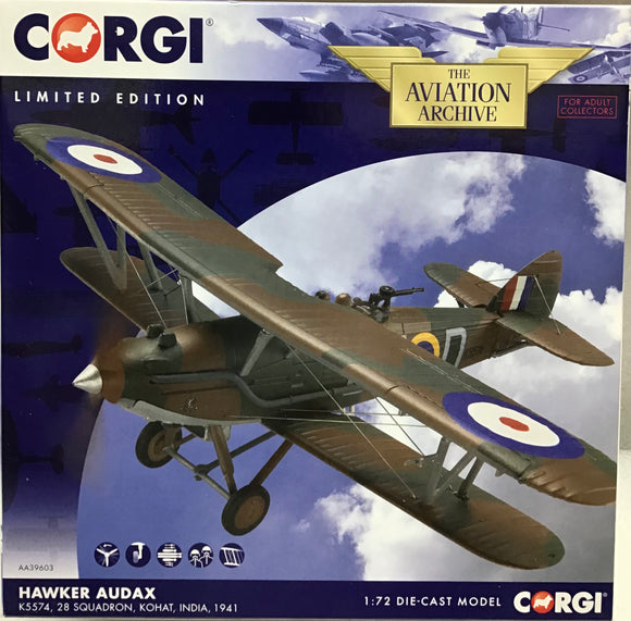Corgi AA39603 Hawker Audax K5574, 28 Squadron, KOHAT, INDIA, 1941 - Chester Model Centre