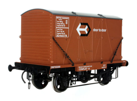 Dapol 7F-037-004 O Gauge BR Conflat A  B735200 BD Bauxite Container 46577BD - Chester Model Centre
