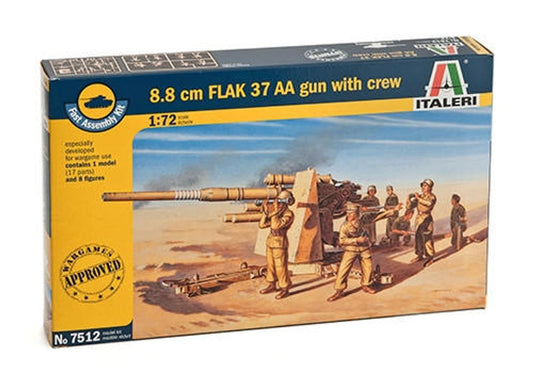 8.8cm FLAK 37 AA gun with crew - Chester Model Centre