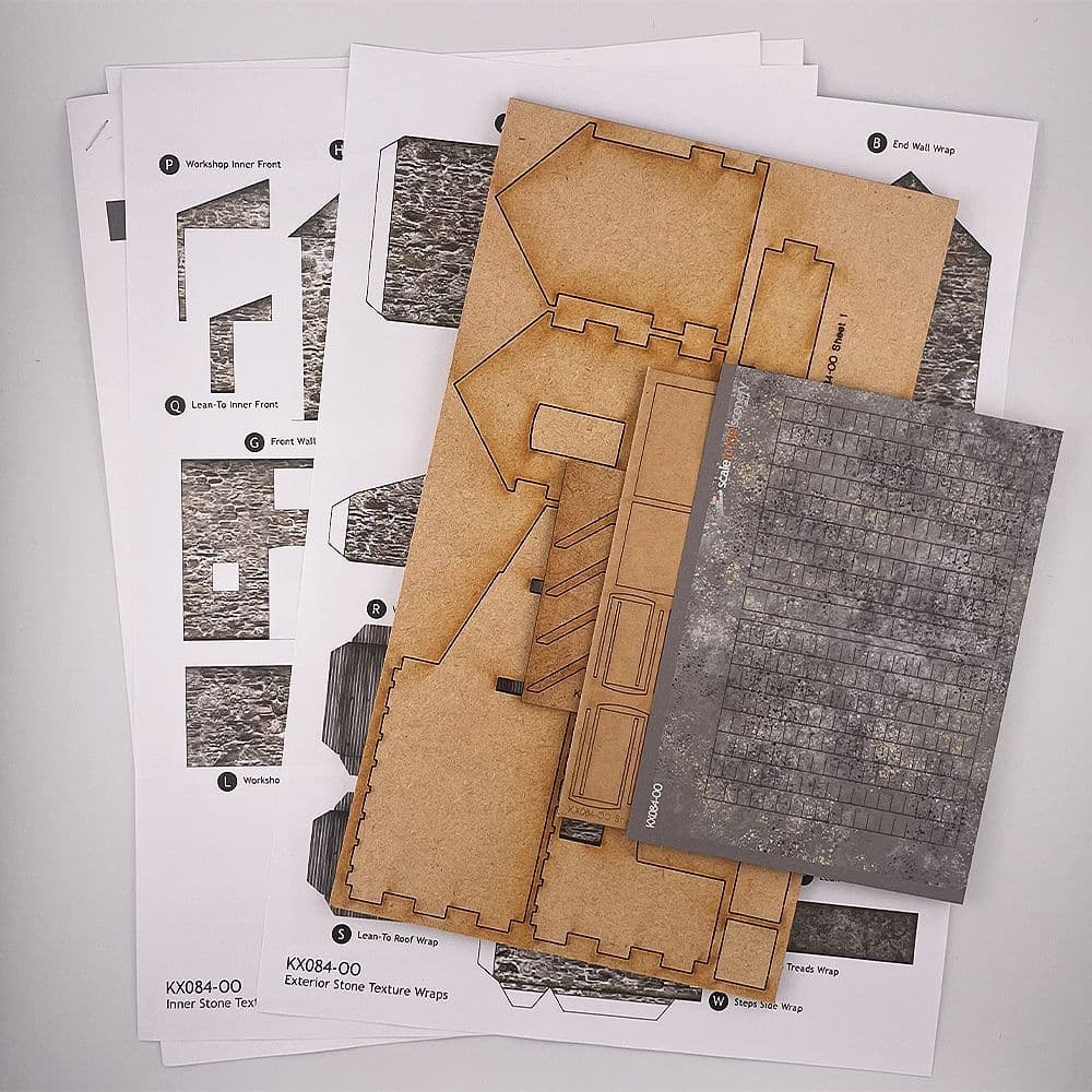 Scale Model Scenery KX084-OO "Polsue" Barn/Stores & Workshop - OO/4mm/1:76 - Chester Model Centre