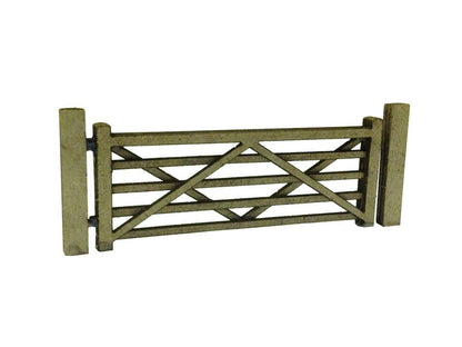 Scale Model Scenery LX001-OO Laser Cut Five Bar Gates & Posts (Pack Of 3) OO/4mm/1:76 - Chester Model Centre