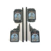 Scale Model Scenery LX250-OO Laser Cut Pub Signs (Pack of 4) OO/4mm/1:76 - Chester Model Centre