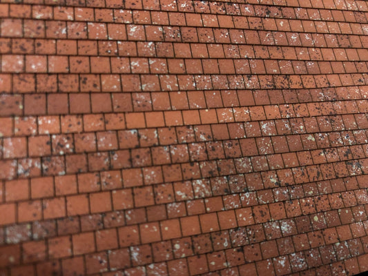 Scale Model Scenery LX418-OO Pre-Weathered Laser Cut Terracotta Roof Tiles (A4 Sheet) OO/4mm/1:76 - Chester Model Centre