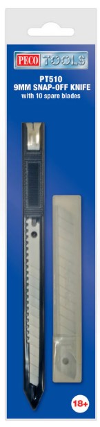 PECO PT510 9mm Snap-Off Knife (with 10 spare blades) - Chester Model Centre