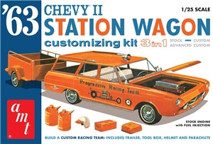 AMT 1:25 1963 Chevy II Station Wagon Car w/Trailer - Chester Model Centre