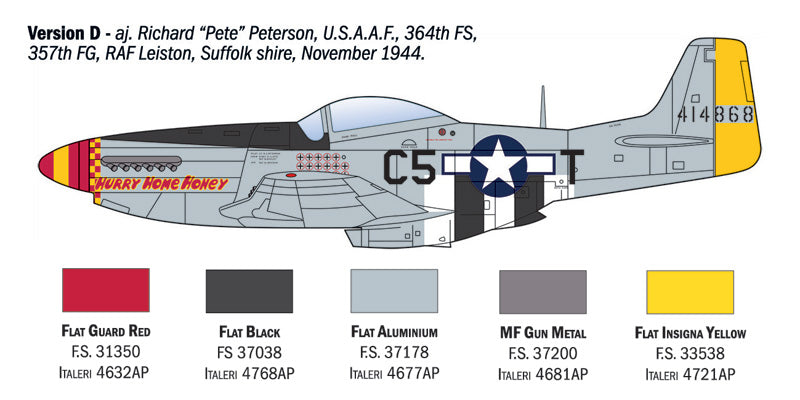 Italeri 1:72 WWII Aces P-51D Mustang - Chester Model Centre