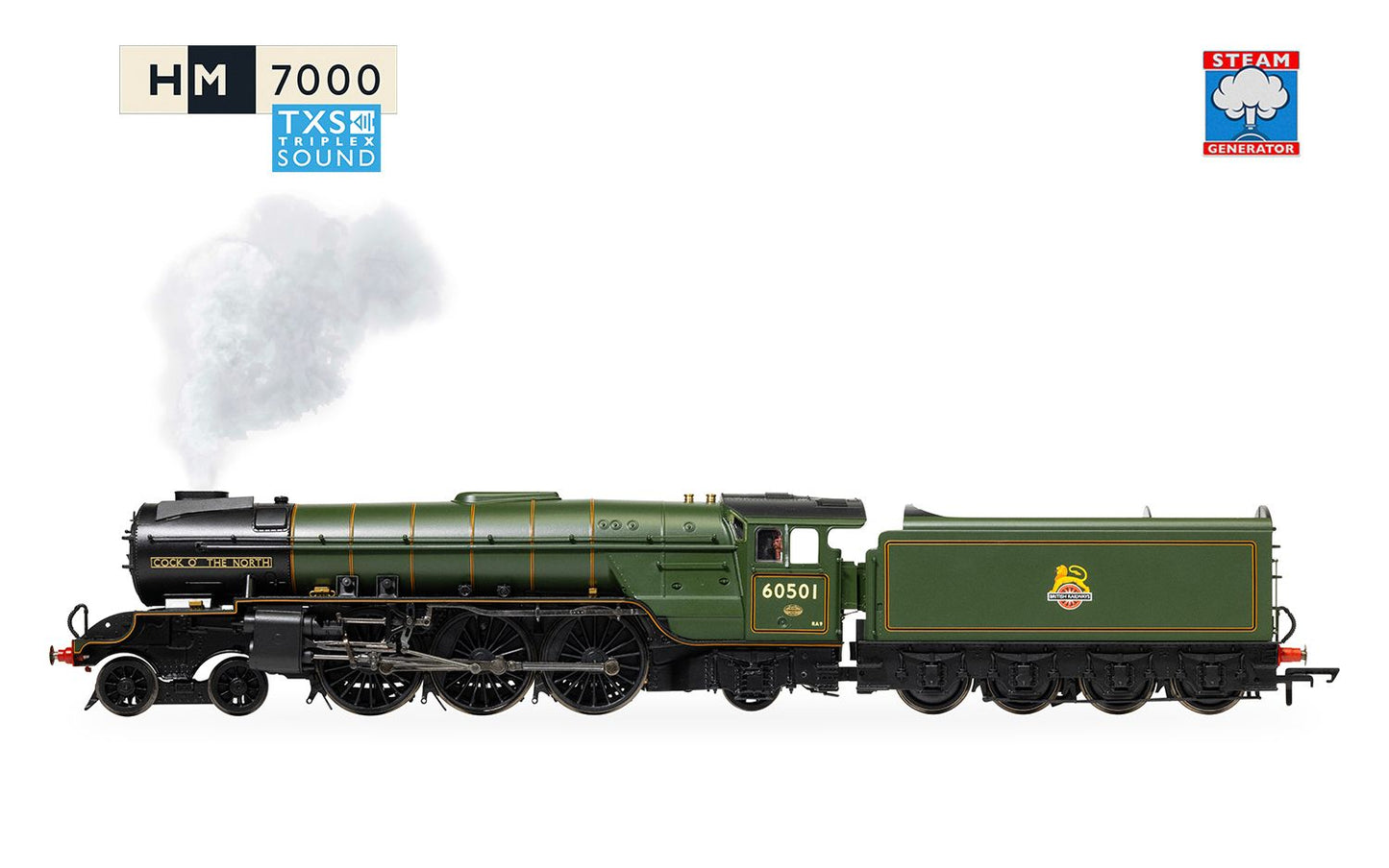 HORNBY R30395SS BR (Early) - Thompson A2-2 - 60501 'Cock O the North' (With Steam Generator) - Chester Model Centre