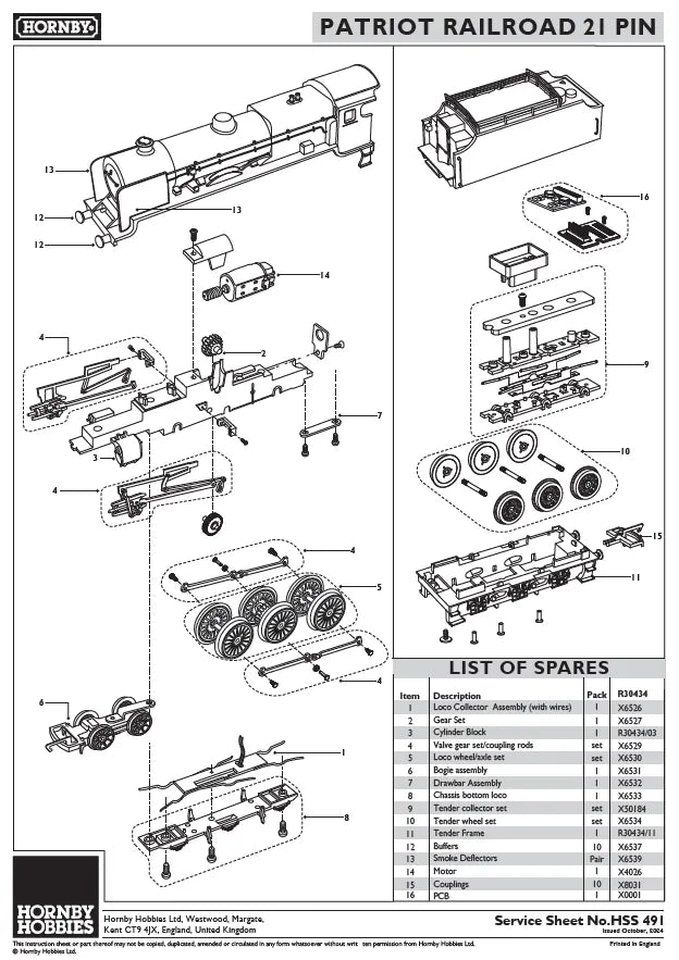 HORNBY Railroad R30434 LMS Patriot Class 4-6-0 'Sir Robert Turnbull' No.5540 - Era 3 (1923-1947) - Chester Model Centre