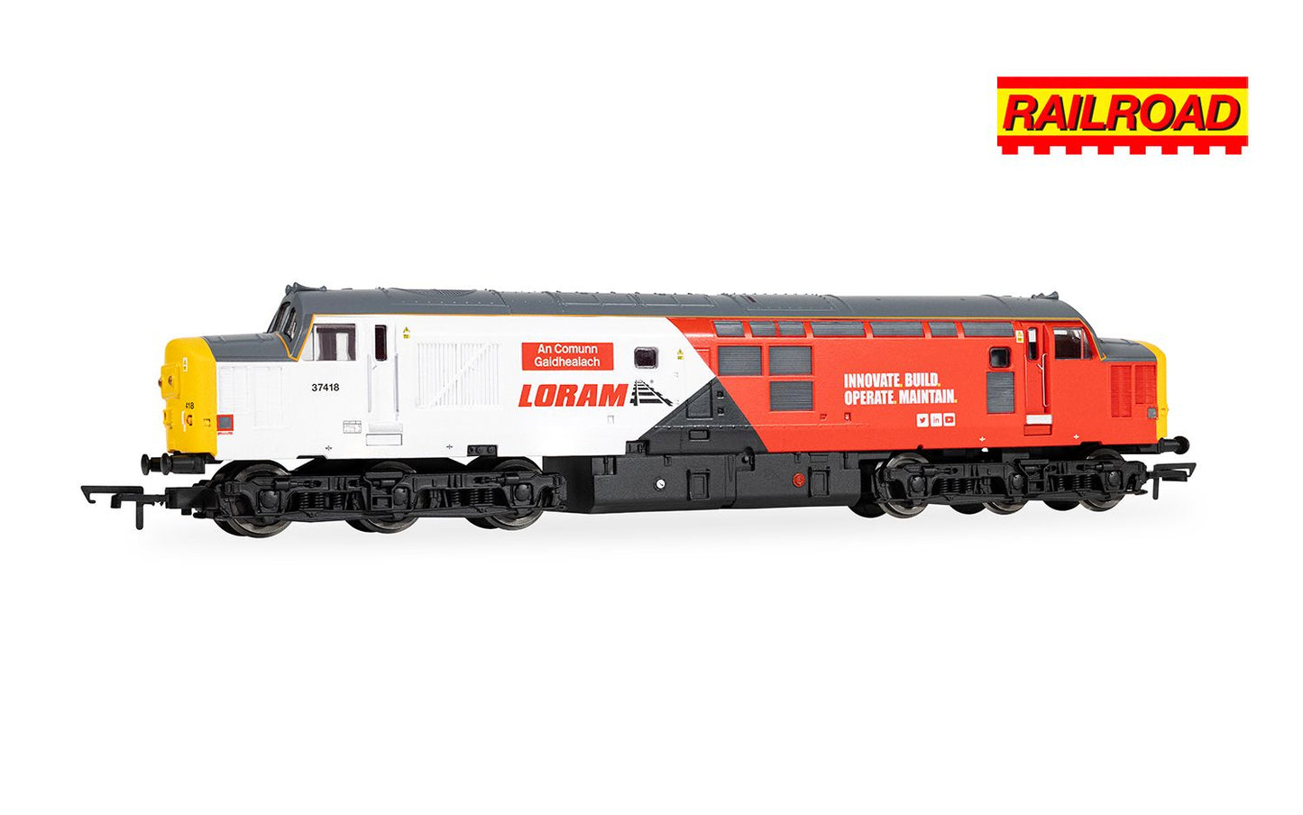 Hornby Railroad Plus - Enhanced Livery R30436 Loram Class 37 AN COMUNN GAIDHEALACH NO.37418 DCC Ready - Chester Model Centre