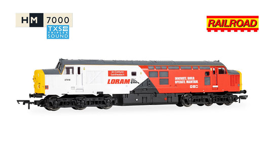 Hornby Railroad plus - Enhanced Livery R30436TXS Loram Class 37 AN COMUNN GAIDHEALACH NO. 37418 (WITH SOUND) - Chester Model Centre