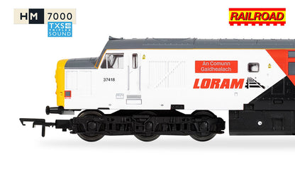 Hornby Railroad plus - Enhanced Livery R30436TXS Loram Class 37 AN COMUNN GAIDHEALACH NO. 37418 (WITH SOUND) - Chester Model Centre