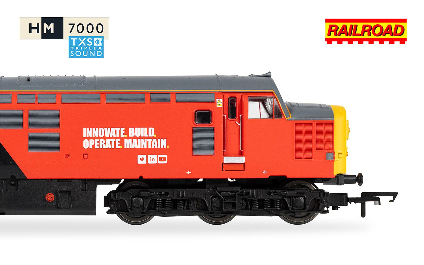 Hornby Railroad plus - Enhanced Livery R30436TXS Loram Class 37 AN COMUNN GAIDHEALACH NO. 37418 (WITH SOUND) - Chester Model Centre