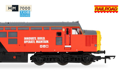 Hornby Railroad plus - Enhanced Livery R30436TXS Loram Class 37 AN COMUNN GAIDHEALACH NO. 37418 (WITH SOUND) - Chester Model Centre