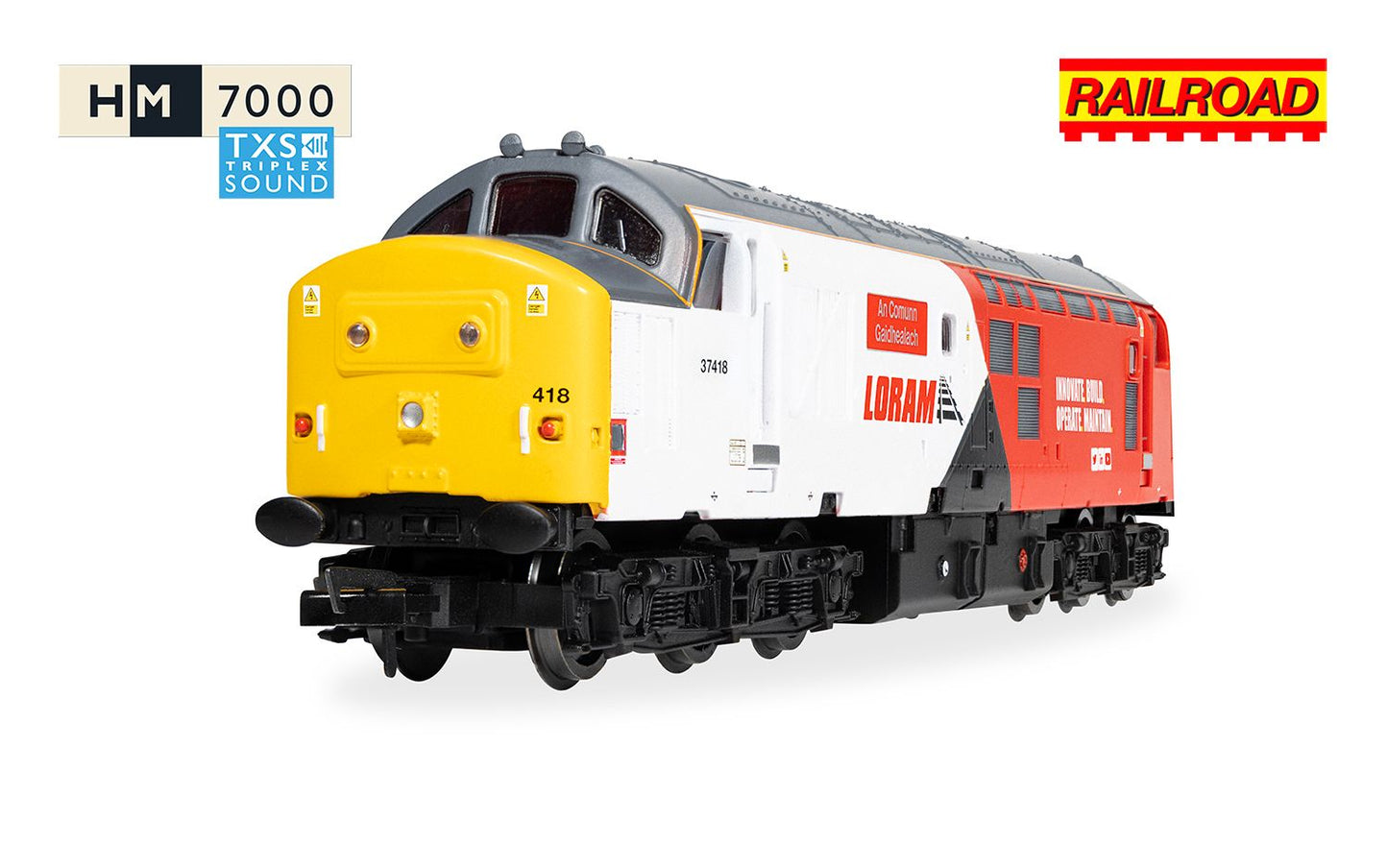 Hornby Railroad plus - Enhanced Livery R30436TXS Loram Class 37 AN COMUNN GAIDHEALACH NO. 37418 (WITH SOUND) - Chester Model Centre