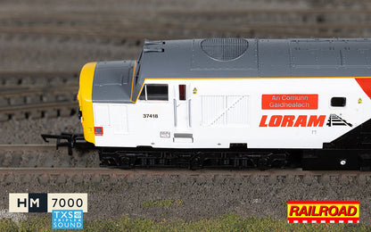 Hornby Railroad plus - Enhanced Livery R30436TXS Loram Class 37 AN COMUNN GAIDHEALACH NO. 37418 (WITH SOUND) - Chester Model Centre
