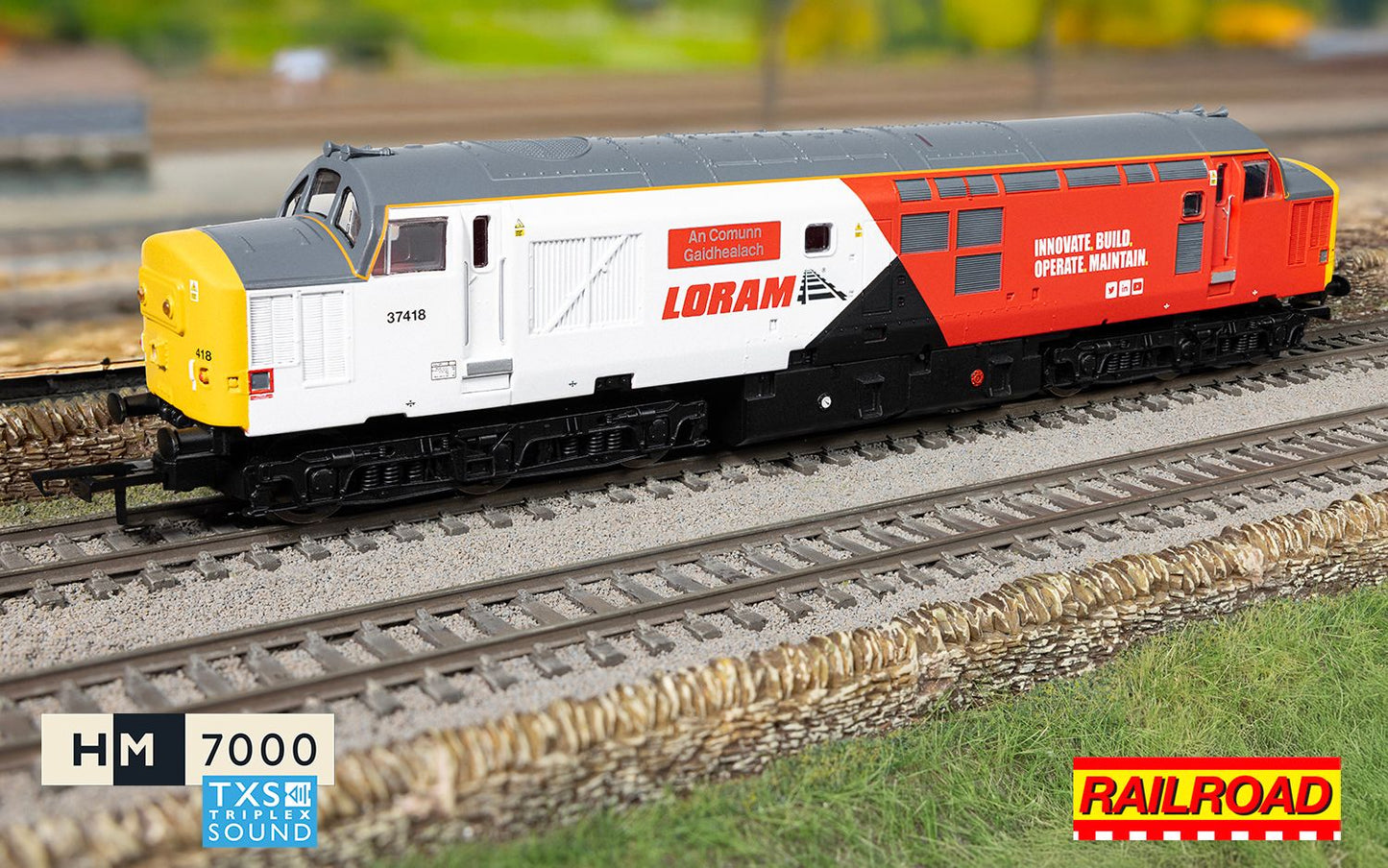 Hornby Railroad plus - Enhanced Livery R30436TXS Loram Class 37 AN COMUNN GAIDHEALACH NO. 37418 (WITH SOUND) - Chester Model Centre