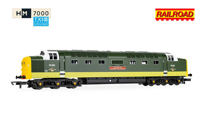 HORNBY R30438TXS RailRoad: Class 55 (Deltic) - BR - 55002 'The Kings own Yorkshire Light Infantry' (DCC Sound Fitted) - Chester Model Centre