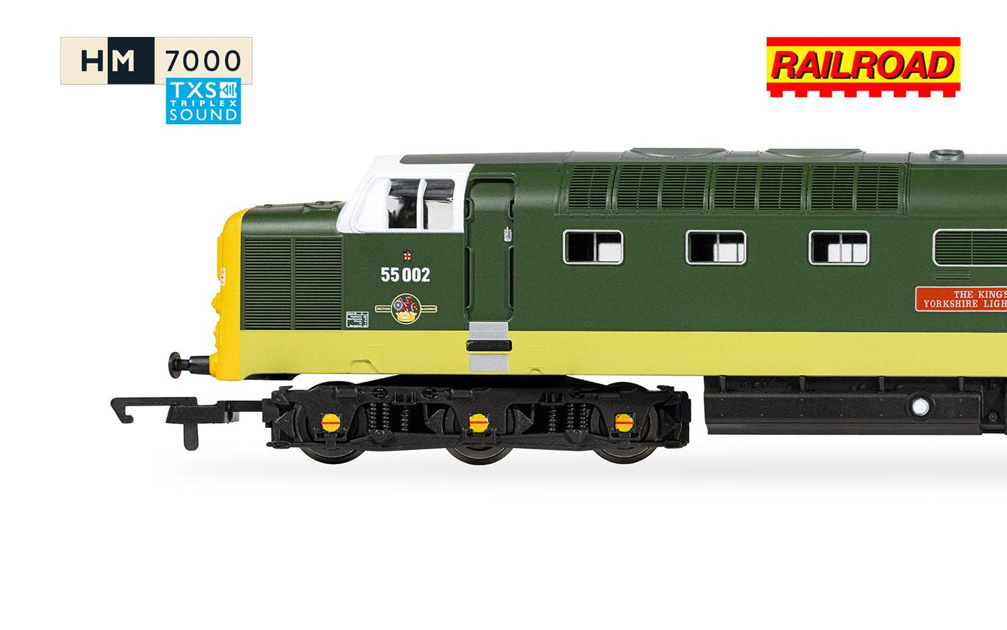 HORNBY R30438TXS RailRoad: Class 55 (Deltic) - BR - 55002 'The Kings own Yorkshire Light Infantry' (DCC Sound Fitted) - Chester Model Centre