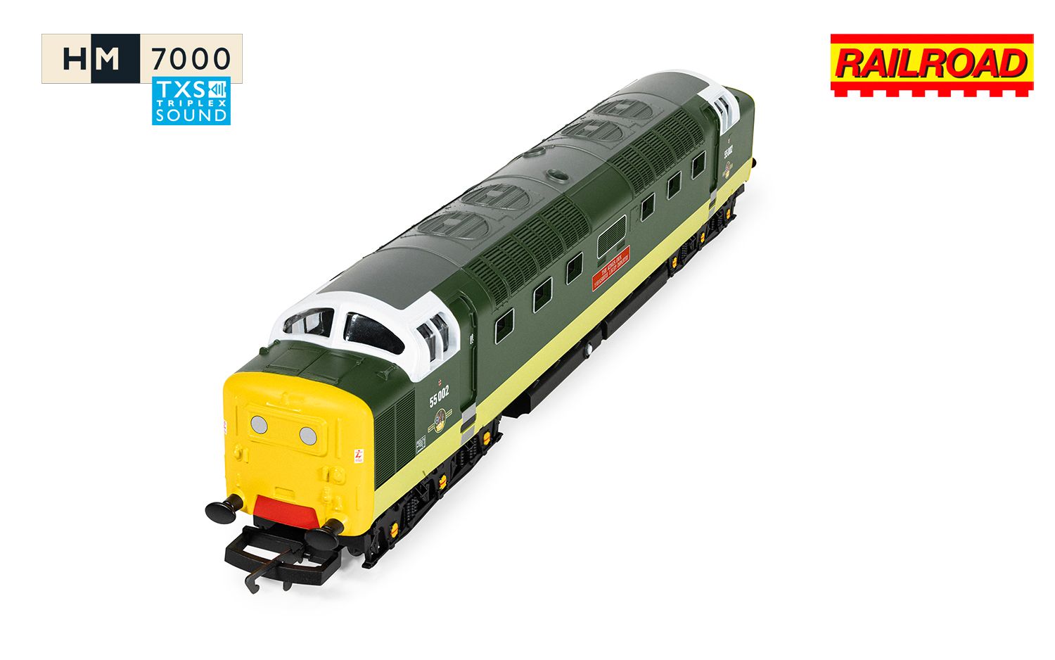 HORNBY R30438TXS RailRoad: Class 55 (Deltic) - BR - 55002 'The Kings own Yorkshire Light Infantry' (DCC Sound Fitted) - Chester Model Centre