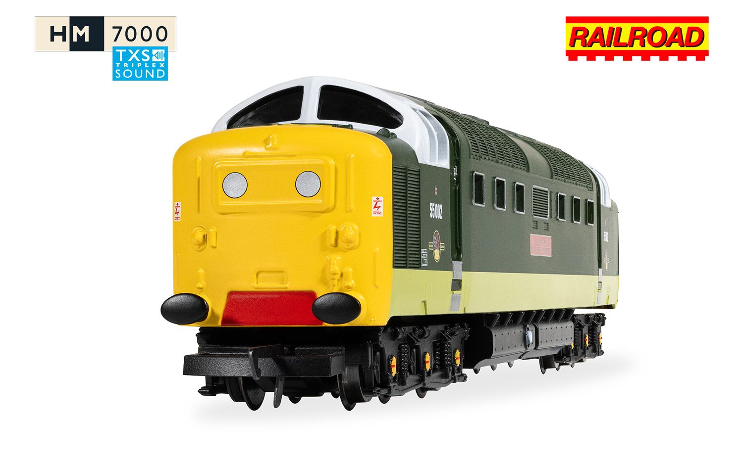 HORNBY R30438TXS RailRoad: Class 55 (Deltic) - BR - 55002 'The Kings own Yorkshire Light Infantry' (DCC Sound Fitted) - Chester Model Centre