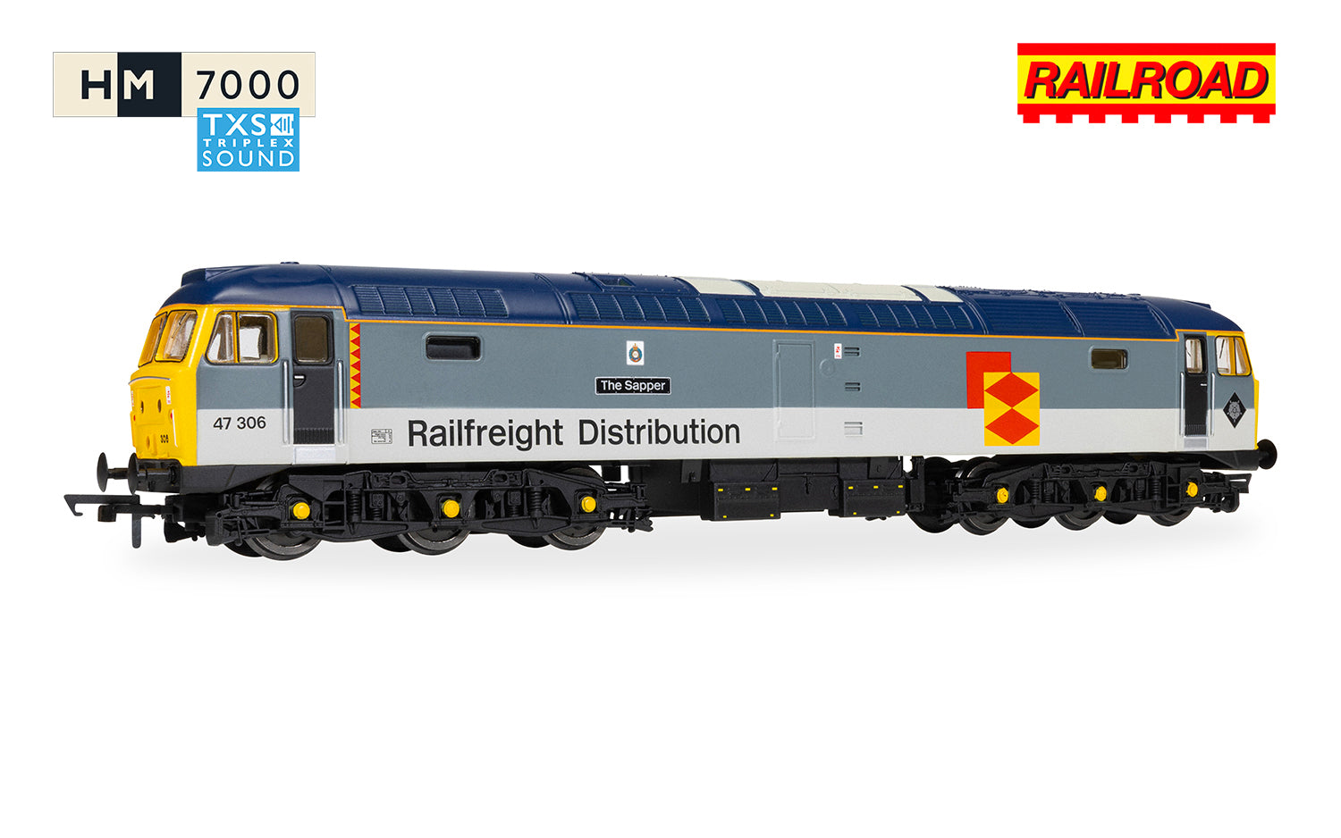 Hornby R30440TXS RailRoad - Railfreight Distribution - Class 47 - 'The Sapper' 47306 (DCC Sound Fitted) - Chester Model Centre