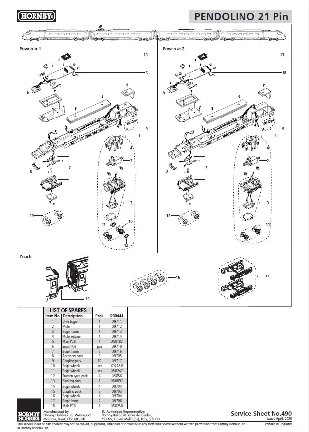 HORNBY R30444 Avanti West Coast - Class 390 - 390121 - 4 Car Train Pack (COP26 Livery) - Chester Model Centre