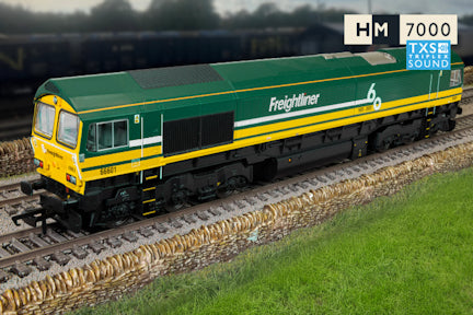 SUMMER SALE - Hornby R30531TXS RailRoad: Freightliner Class 66 - 'Freightliner 60' - 66601 (DCC Sound Fitted)