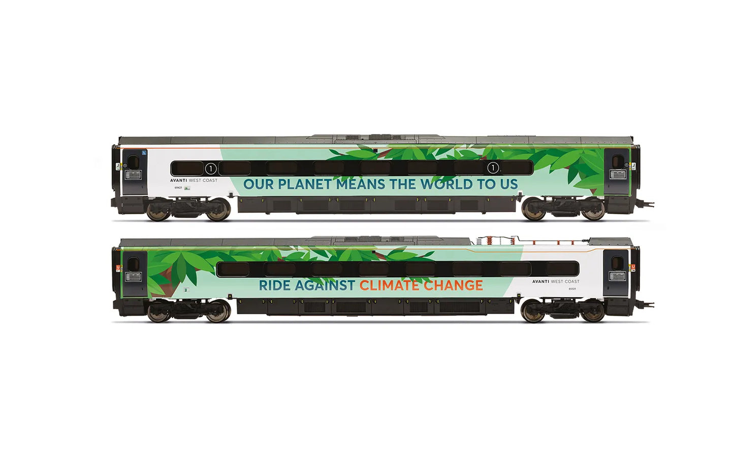 HORNBY R40451 Avanti West Coast Class 390 'Climate Change' Livery Coach Pack 1 - Era 11 - Chester Model Centre