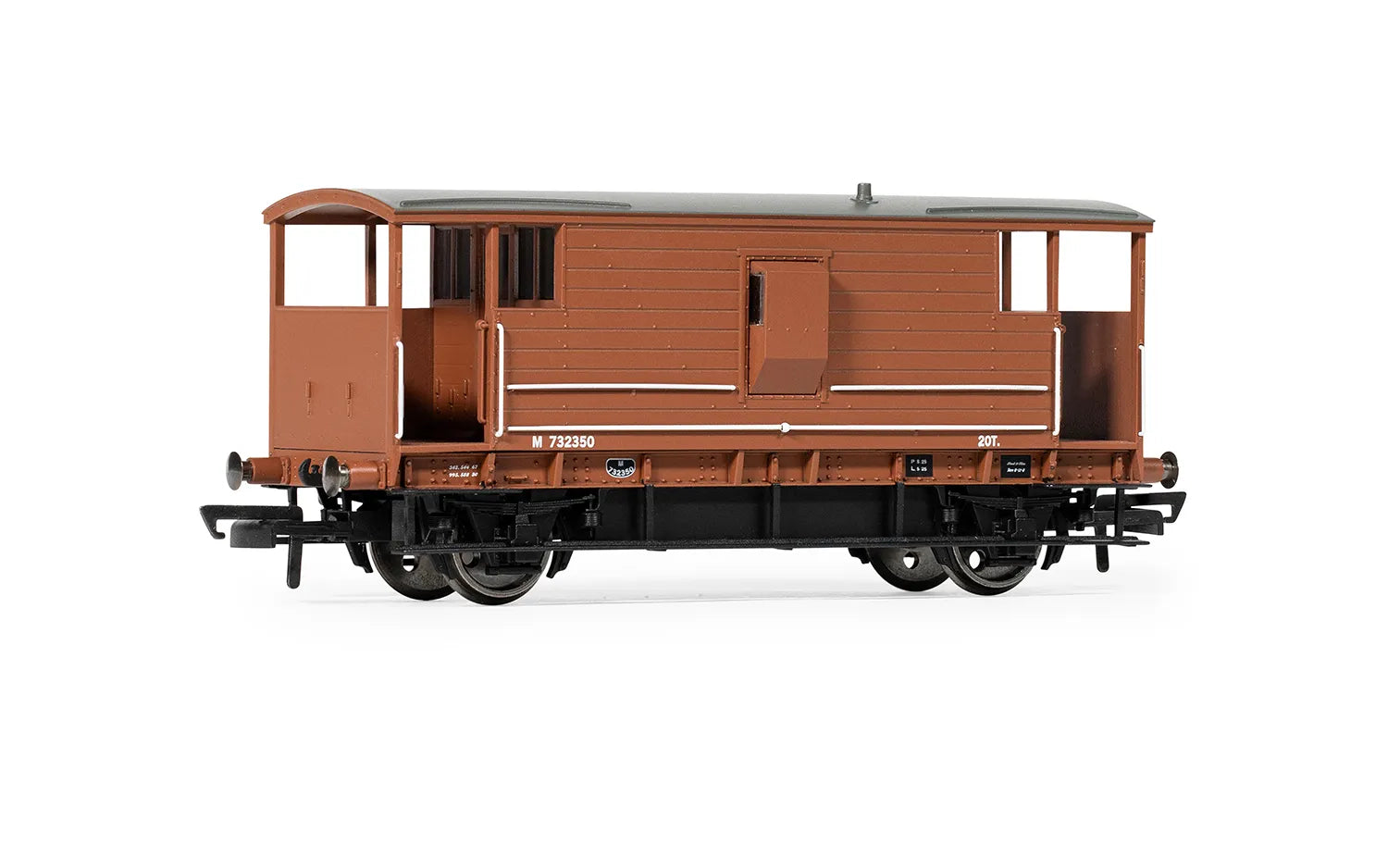 Hornby OO Gauge R60286 BR Bauxite (ex LMS) 20T Brake Van No.732350 - Chester Model Centre