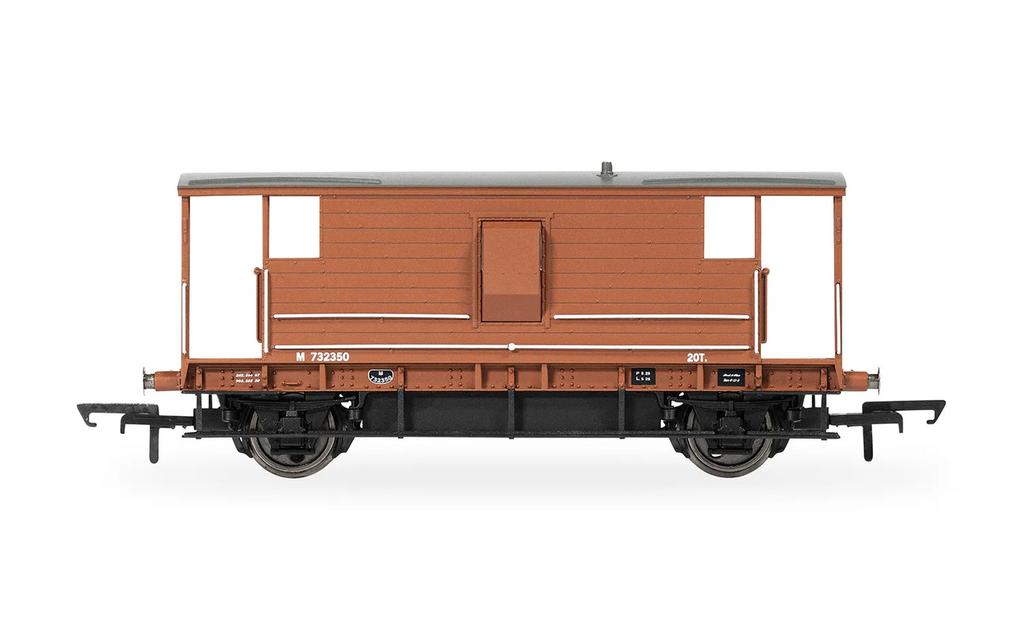 Hornby OO Gauge R60286 BR Bauxite (ex LMS) 20T Brake Van No.732350 - Chester Model Centre