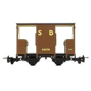 Bachmann Narrow Gauge 393-101A RNAD Open-End Brake Van Statfold Barn Railway Brown - Chester Model Centre