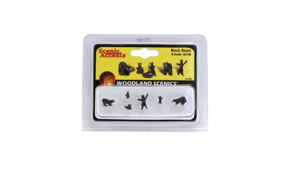 Scenic Accents Woodland Scenics Black Bears N scale A2186 - Chester Model Centre