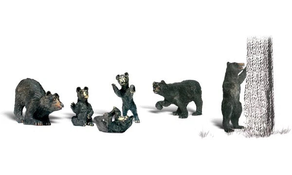 Scenic Accents Woodland Scenics Black Bears N scale A2186 - Chester Model Centre
