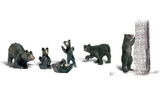Scenic Accents Woodland Scenics Black Bears N scale A2186 - Chester Model Centre