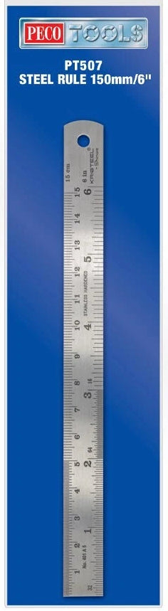 PECO PT507 Steel Rule 150mm / 6" - Chester Model Centre