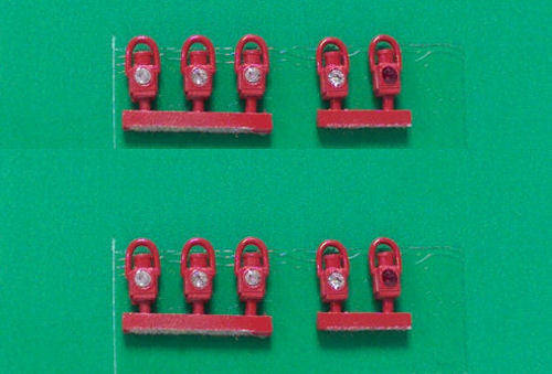 Springside OO Gauge SPDA2-2 GWR Red Head and Tail Lamps (10) - Chester Model Centre